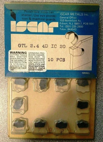 ISCAR GTL 2.4 4D IC 20 Carbide Inserts Grooving 10 Pcs Lathe Self Grip Cut-Off