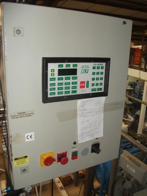 6 Head ELF Filler with feed tanks & container link belt conveyor