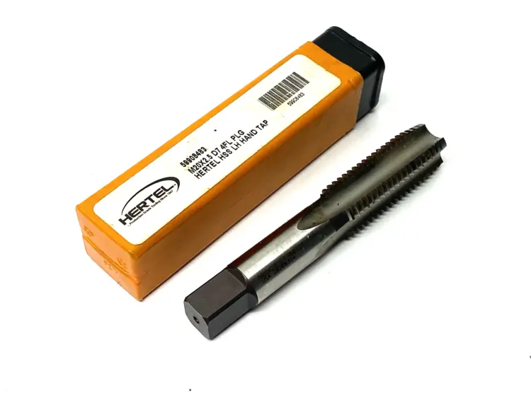 Used HERTEL STRAIGHT FLUTE TAP: M20X2.5 METRIC COARSE, 4 FLUTE, PLUG CHAMFER Taps & Dies Michigan US | Maverick Industrial Sales #1091125