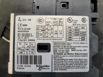 USED TELEMECANIQUE GV2ME08