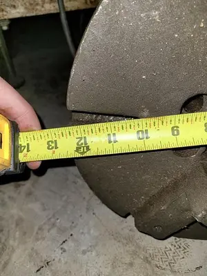 12'' Flat Mount 3 Jaw Lathe Chuck 4 1/4'' Thickness w/3'' Thru Hole
