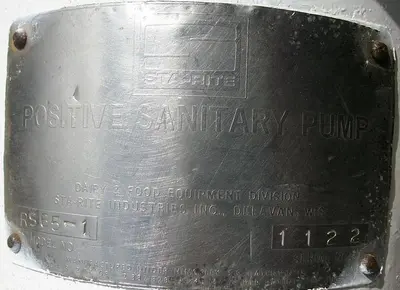 Pump, Positive, Sta-Rite, S/st, 1 HP, 2" #S741950