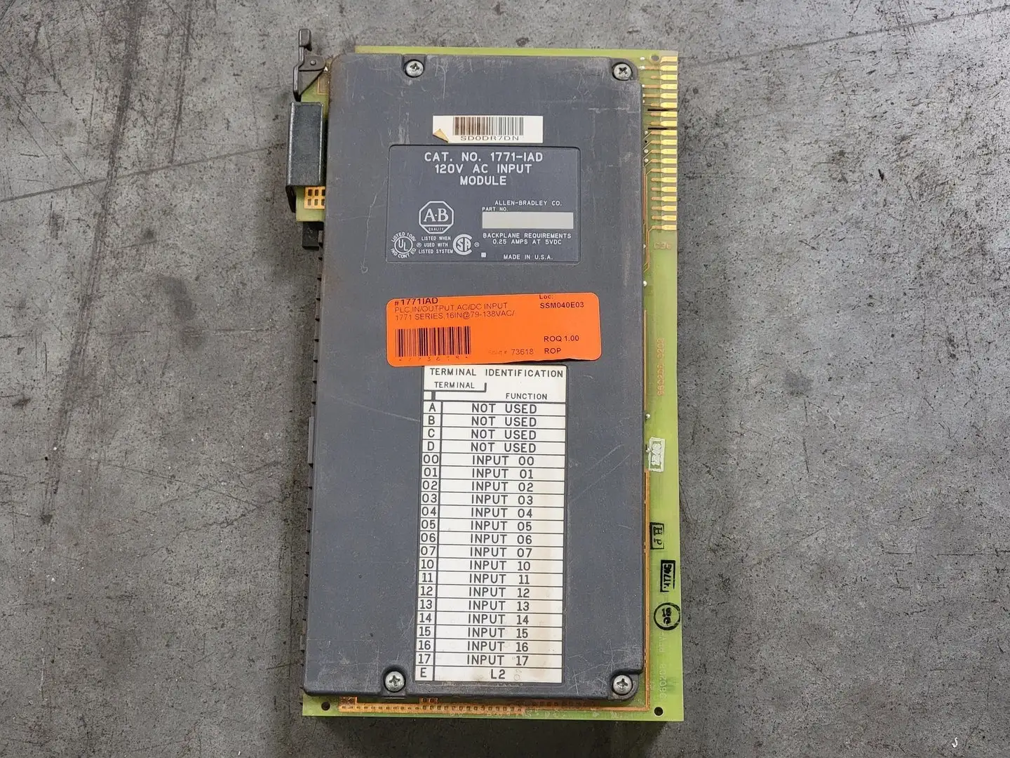 USED ALLEN-BRADLEY 1771-IAD