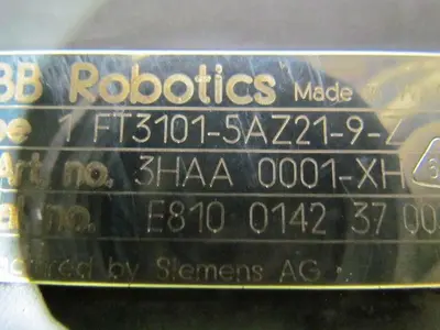 ABB Robotics/Siemens 1FT3101-5AZ21-9-Z 3HAA-0001-XH Servo Motor w/Gearend shaft