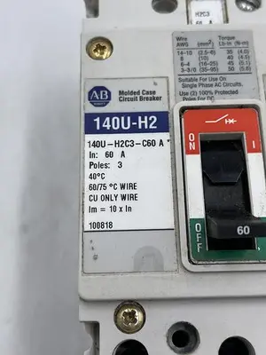 Used ALLEN-BRADLEY ALLEN-BRADLEY 140U-H2C3-60 A Fuses | ND Industrial Surplus #1214245