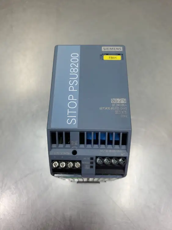 Used Siemens 6EP3436-8SB00-0AY0 SITOP PSU8200 POWER SUPPLY, 24VDC, 20A DIN Rail Power Supplies South Carolina US | Palmetto Automation #1520719