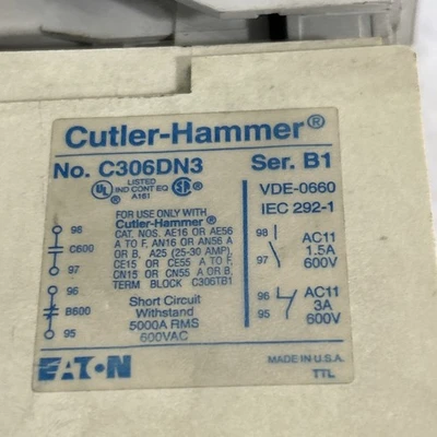 USED Cutler Hammer A10-ANOAC