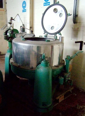 Ferrum J8P-S, 31 x 16 sanitary perforate basket centrifuge, 316SS.