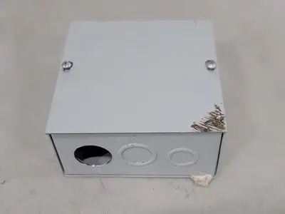 6"x6"x3" Screw Cover Junction Pull Box, 12 Knockouts