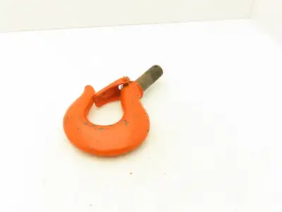 CM Lodestar 3-4 Ton Chain Hoist Upper Hook Threaded Shank w/Latch No 9 Orange