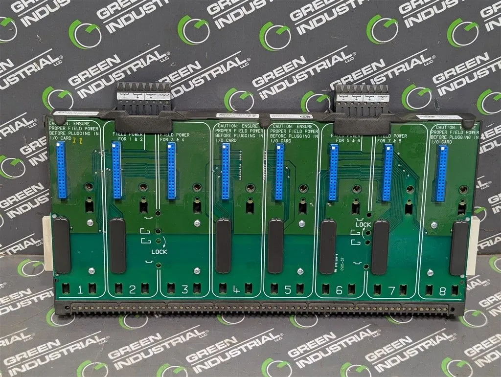 Fisher Rosemount KJ4001X1-BE1 Delta V 8 Wide Carrier Base Module Rev. L Used