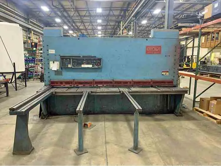 Used 1976 CHICAGO NO.: OHS 12500 Power Squaring Shears (Inch) Ohio US | D & H Machinery, Inc. #221527