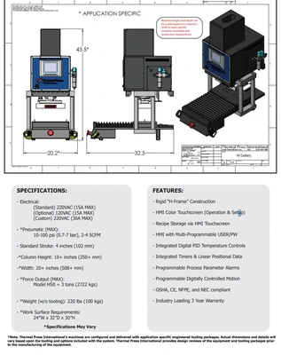 USED THERMAL PRESS INTERNATIONAL THERMAL PRESS INTERNATIONAL H50MM PRESS