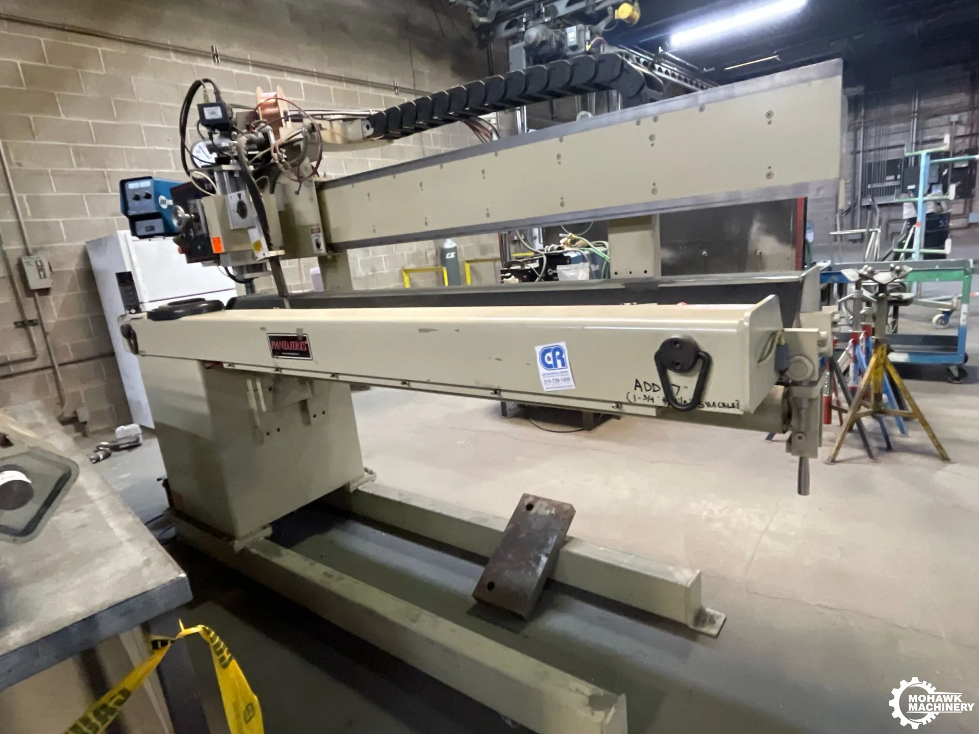 60" PANDJIRIS "60E5.2-30" INTERNAL EXTERNAL SEAM WELDER w/EZ-LINK MICROPROCESSOR CONTROL - 425 AMP MILLER INVISION AUTO-LINE 352 MPa MIG WELDER - MILLER S74 MPa PLUS WIRE FEEDER