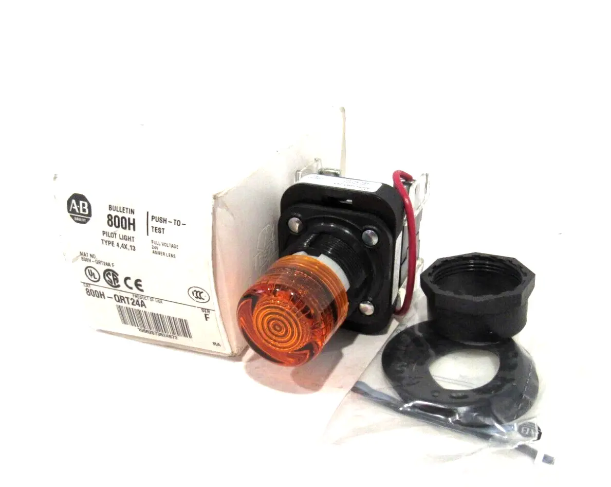 ALLEN BRADLEY 800H-QRT24A PILOT LIGHT SER.F 800HQRT24A NEW SURPLUS
