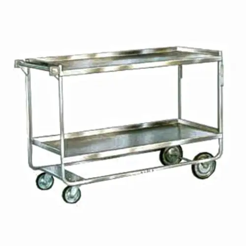 Lakeside 758 2 Level Stainless Utility Cart w/ 700 lb Capacity, Raised Ledges