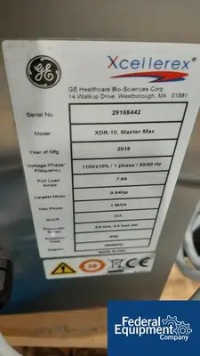 USED GE Healthcare 10 Liter GE Xcellerex XDR-10 Single-Use Stirred Tank Bioreactor (Lot of 2)
