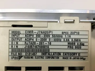 USED YASKAWA CIMR-J7AA20P1