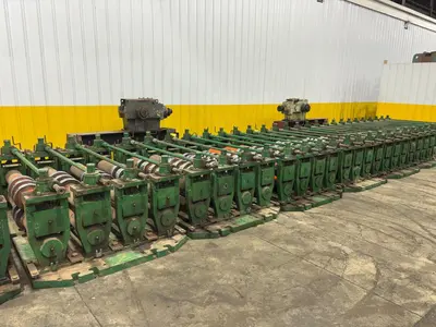 36" HI-RIB (7.2 TYPE) PANEL RAFTED ROLLFORMER LINE;  INCLUDES UNCOILER, ROLLFORMER & FLYING CUTOFF SHEAR: YOBRO #24156