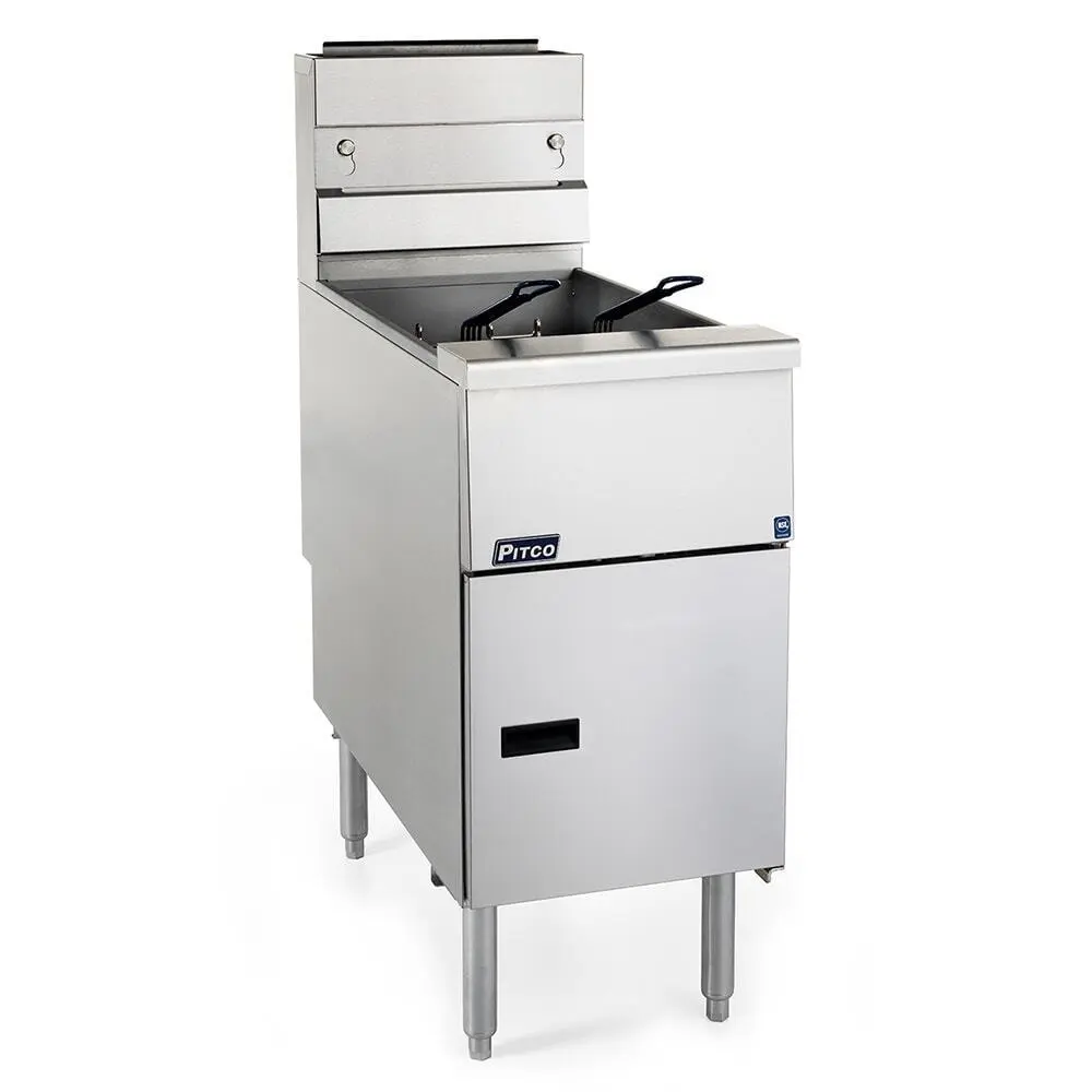 Pitco SG14R-S Gas Fryer - 50 lb Vat, Floor Model, Nat. Gas, 122K BTU Millivolt