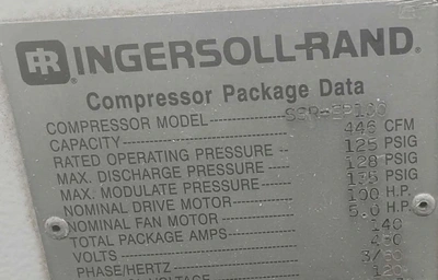 USED INGERSOLL RAND SSR-EP100