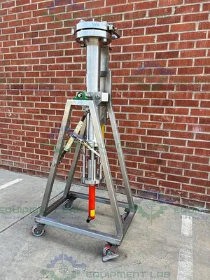 USED SEPTECH ANNULAR EXPANSION STAINLESS STEEL PREPARATIVE HPLC COLUMN W/ HAND PUMP