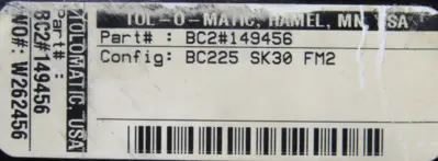 NEW TOLOMATIC BC225-SK30-FM2 PNEUMATIC CYLINDER BC225SK30FM2