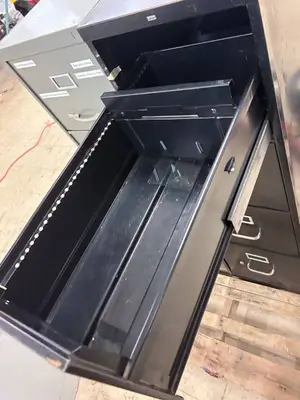 Black 4-drawer vertical filing cabinet