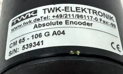 USED TWK ELEKTRONIK CM 65-106 G A04 ABSOLUTE ENCODER