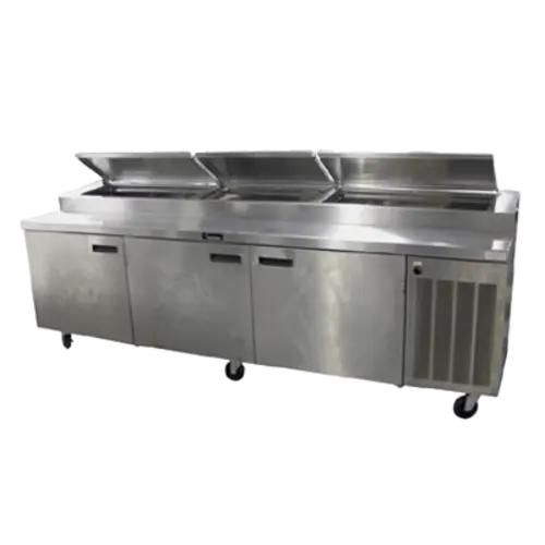 Delfield 186114PTBMP 114" Pizza Prep Table W/ Refrigerated Base, 115v