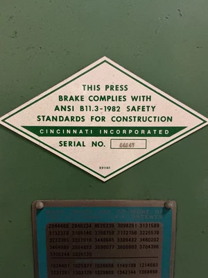 Used CINCINNATI 175CBx10ft. Press Brakes | Equipment Recovery Corp. #1330950