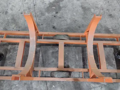 (2) 84" X 28" HEAVY DUTY PIPE TOW CARTS: STOCK #23689