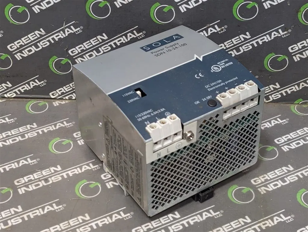 SOLA SDN 10-24-100 Power Supply Module 24VDC 10A Used