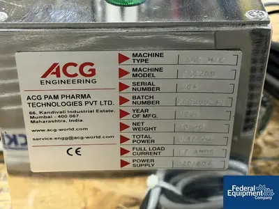 Used ACG _UNKNOWN_ Capsule Fillers Ohio US | Federal Equipment Company #1339971