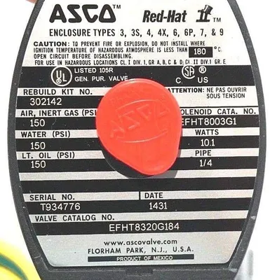 NEW ASCO EFHT8320G184 SOLENOID VALVE