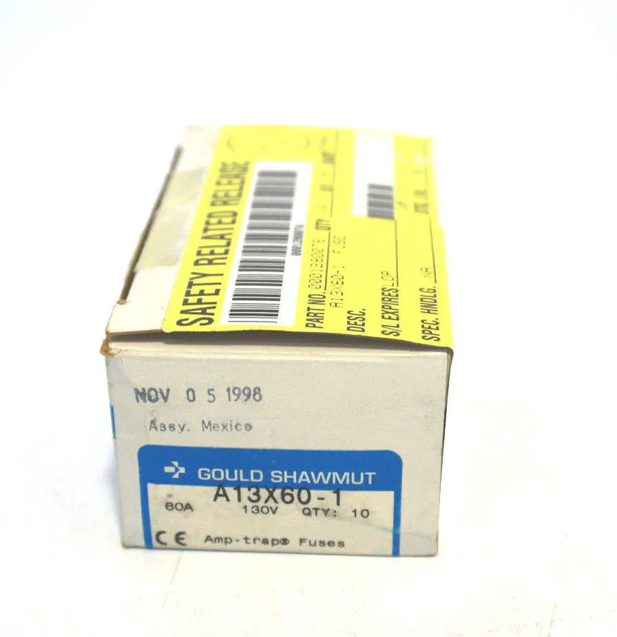 10 NEW GOULD SHAWMUT A13X60-1 FUSES A13X601