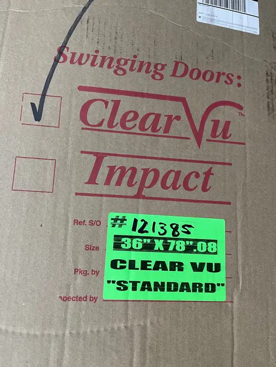 New | in-Stock CCI New Clear Vu Walk in Cooler Flexible Swinging Door 36"x78" Flooring, Windows, and Doors Illinois US | Falcon Restaurant Supply #1376201