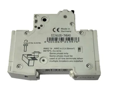 USED SIEMENS MINIATURE CIRCUIT BREAKER 1-POLE 240V 0.5A