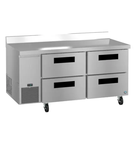 Hoshizaki WLR67B-D4 67" Steelheart Worktop Refrigerator w/ (2) Sections & (4) Drawers, 115v