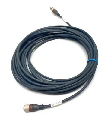 USED LUMBERG AUTOMATION DOUBLE END CONNECTION CORDSET M/F M12 5-PIN 10M