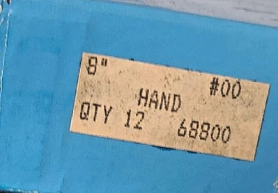 12 Pcs Branorost 8” Hand File New 68800