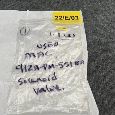 Used MAC 912A-PM-551BA Solenoid Valves California US | Davliegogo LLC #1707084