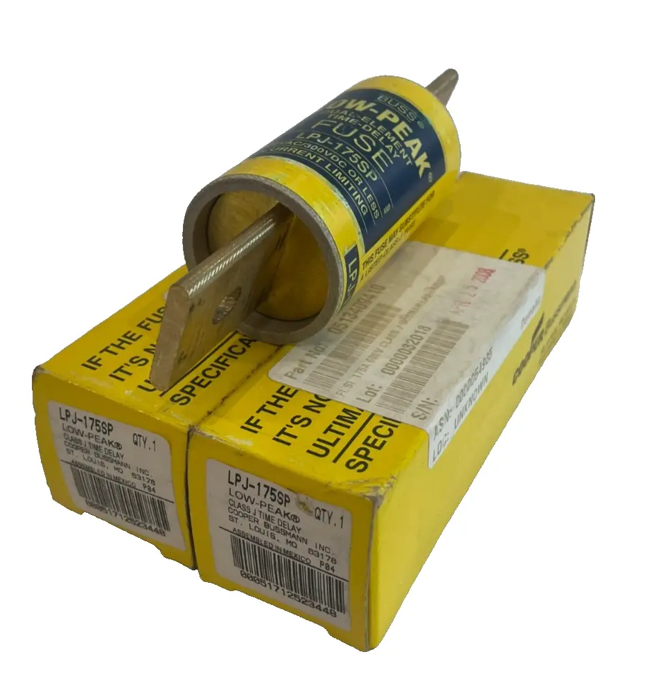 NEW BUSSMANN LPJ-175SP TIME DELAY FUSES LPJ175SP LOT OF 2