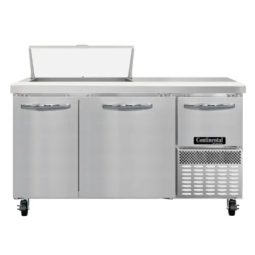 Continental RA60N8 60" Sandwich/salad Prep Table W/ Refrigerated Base, 115v