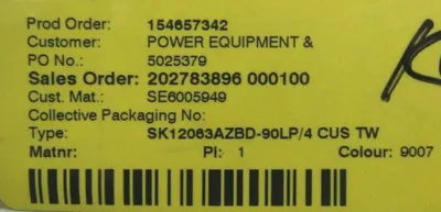 NEW NORD SK12063AZBD-90LP/4-CUS-TW GEARMOTOR SK90LP/4-CUS-TW 18.99:1