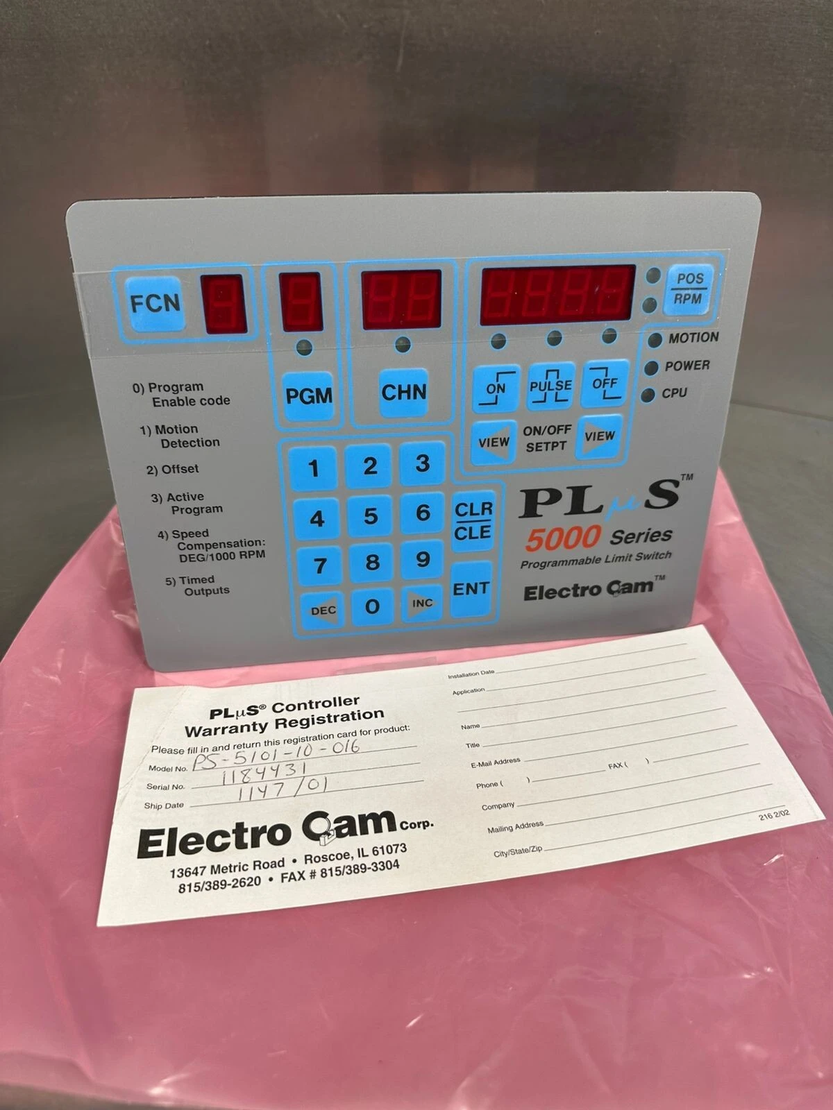 USED ELECTRO CAM PS-5101-10-016