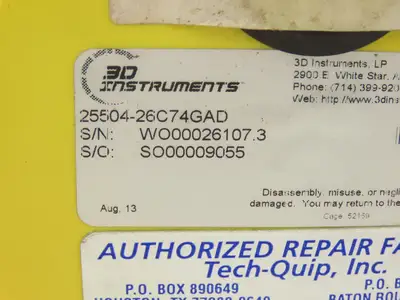 Used 3D INSTRUMENTS _UNKNOWN_ Miscellaneous MRO | Arrow Industrial #659298