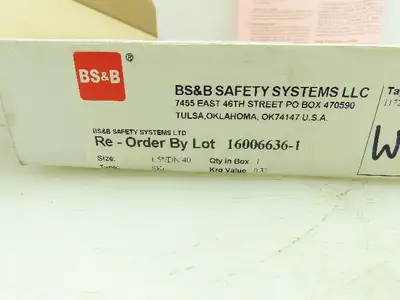 BS&B Safety Systems 1172559; VD-W-26 Rupture Disk 1.5" Type SKR 146 PSIG @ 72°F