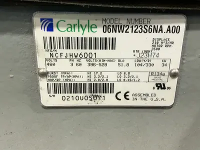 Used CARRIER 30HXC076R—661KA Misc Plastics Equipment Ohio US | HGR 24 #1261203