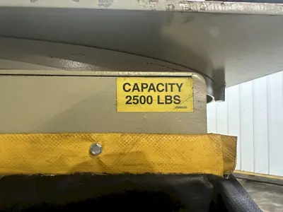 2500 LBS X 48" X 44" SOUTHWORTH MODEL #LS2.5-36 BACKSAVER  HYDRAULIC SCISSOR LIFT & TURN TABLE , 110V: STOCK #20509
